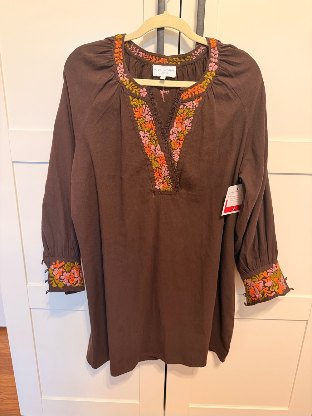 NWT Mi Golondrina Azura Brown Dress